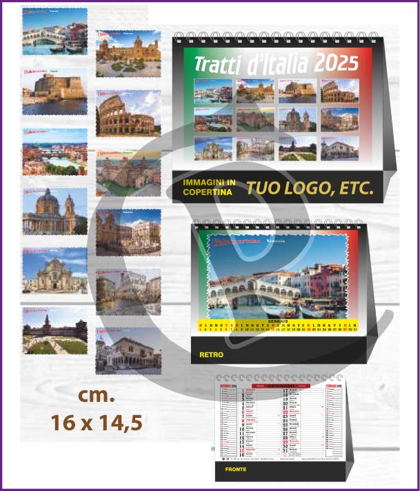 Illustrati da Scrivania calendari-da tavolo 2025-personalizzati-Illustrati-da-scrivania-tratti-d-italia-cartoncino-nero-mq1542